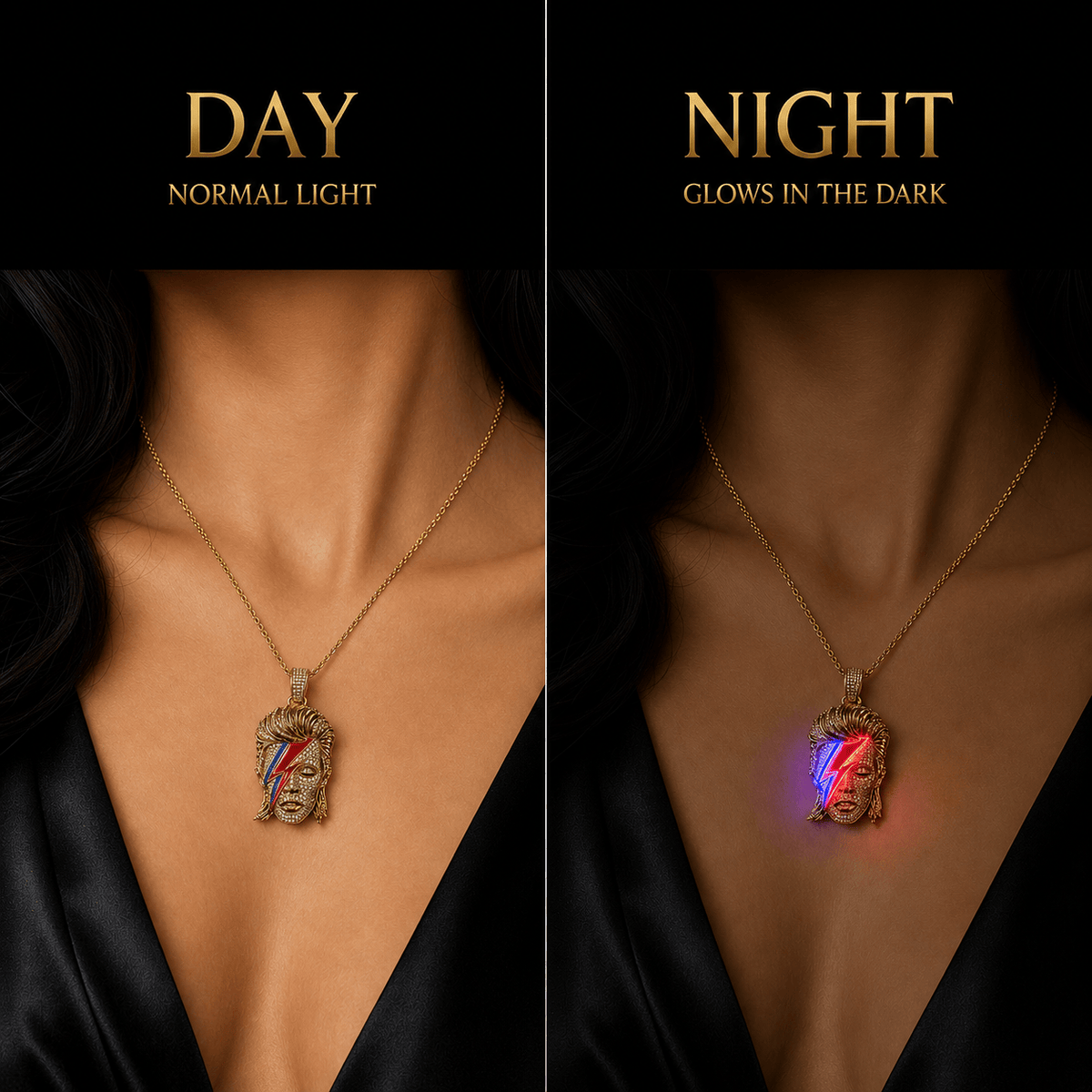 DVB Solid Gold Chain with Diamond Pendant BMD