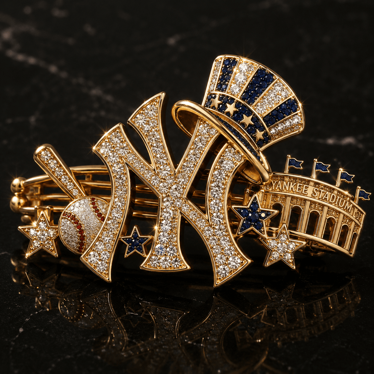 NYY Elegant Gold Hair Clip For Women BMD
