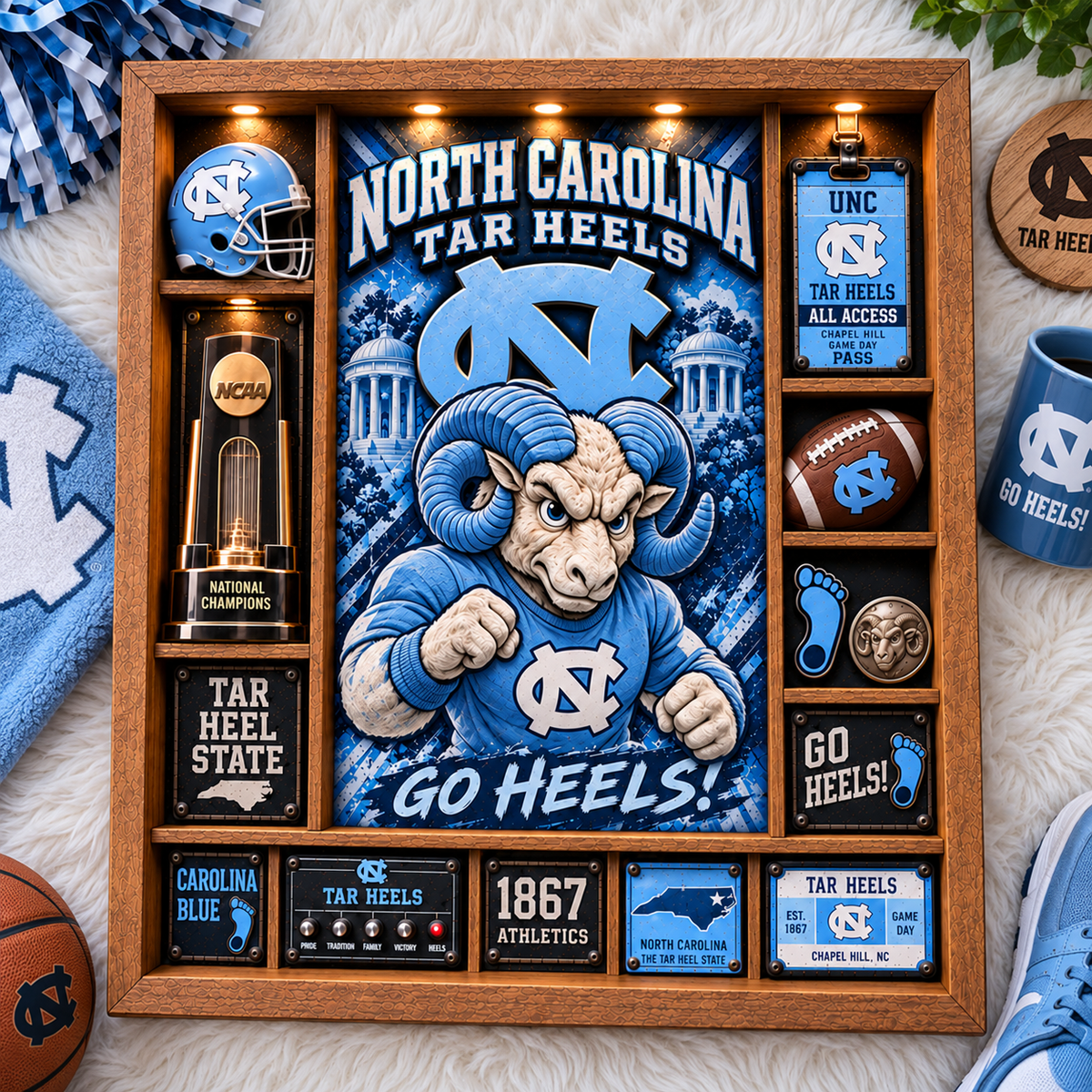 UNC Premium Shadow Box PVNA