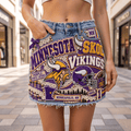 MNV Embellished Denim Skirt NTKO