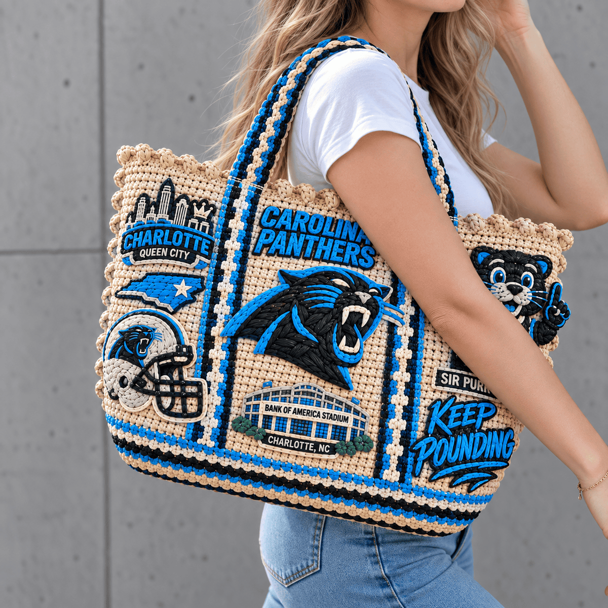 CRPT Straw-Style Embellished Tote Bag NTKO
