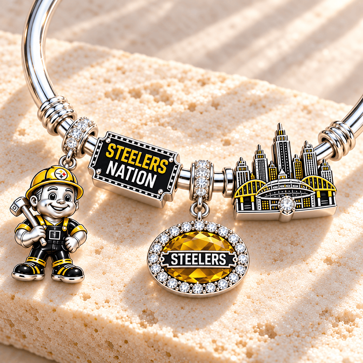 PBS Silver Charm Bracelet Set TMH