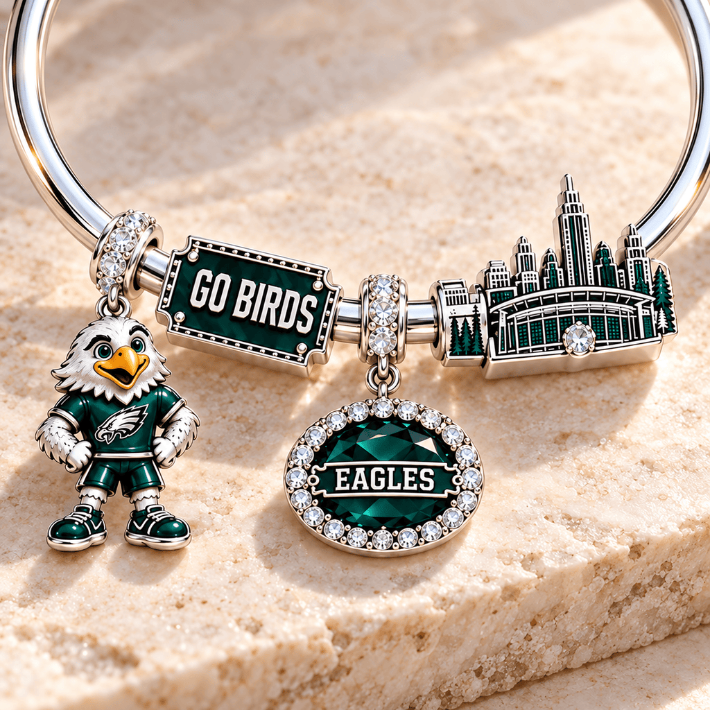PLDE Silver Charm Bracelet Set TMH