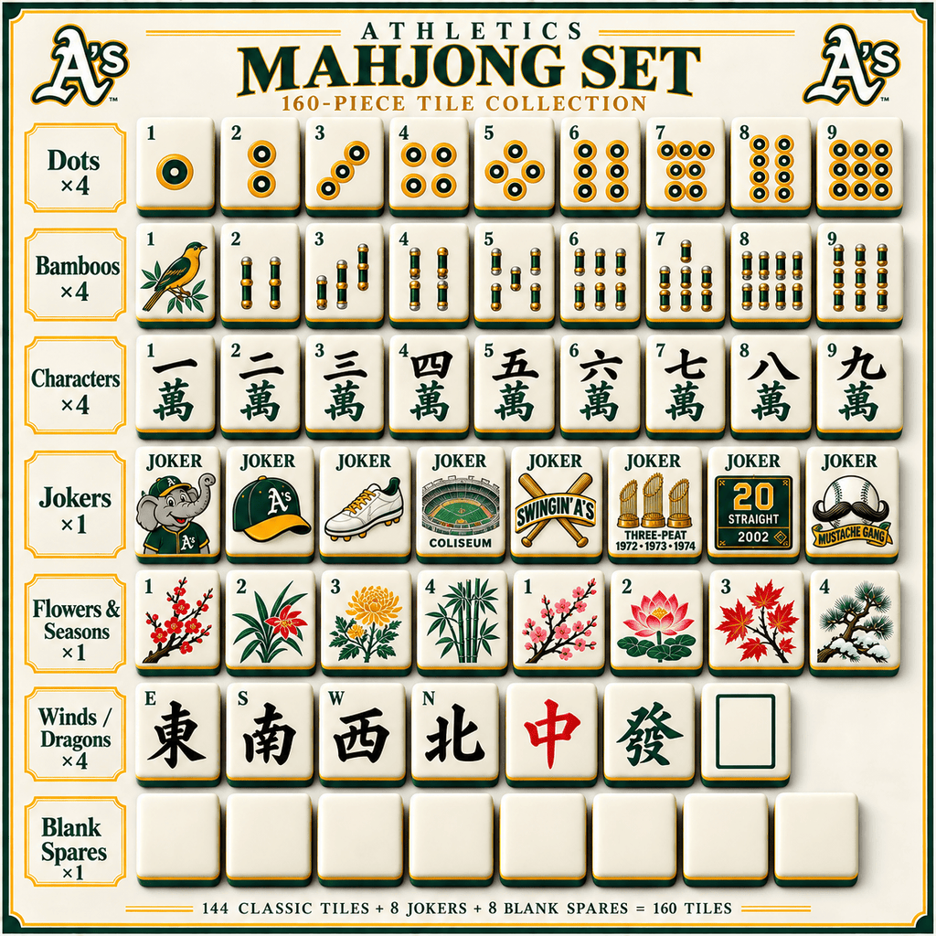 Premium OKAA Mahjong Tiles Set TTMH