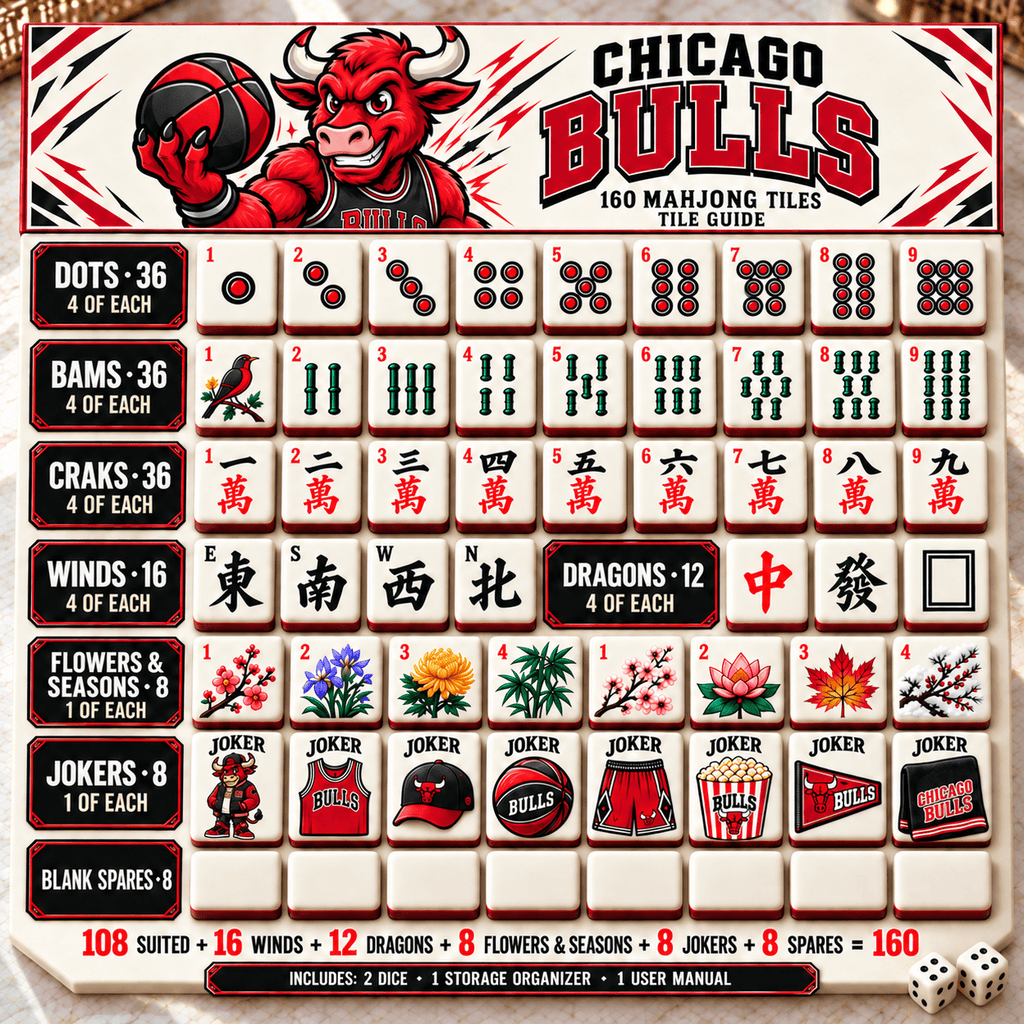Premium CGB Mahjong Tiles Set TTMH