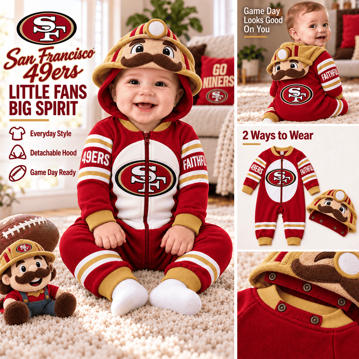 SF49 Premium Hooded Romper TMH
