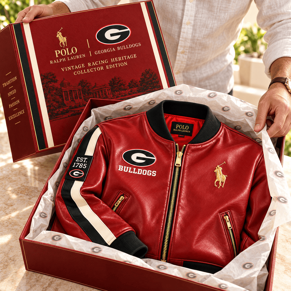 GGBD PREMIUM LEATHER BOMBER JACKET NTNA