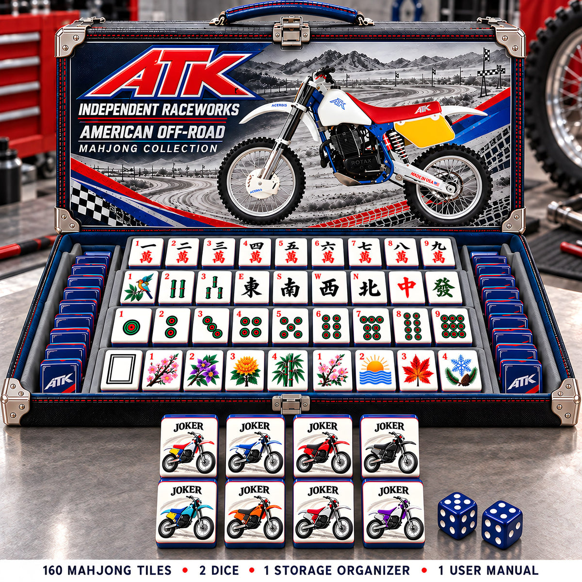 Premium ATK Mahjong Tiles Set PVNA