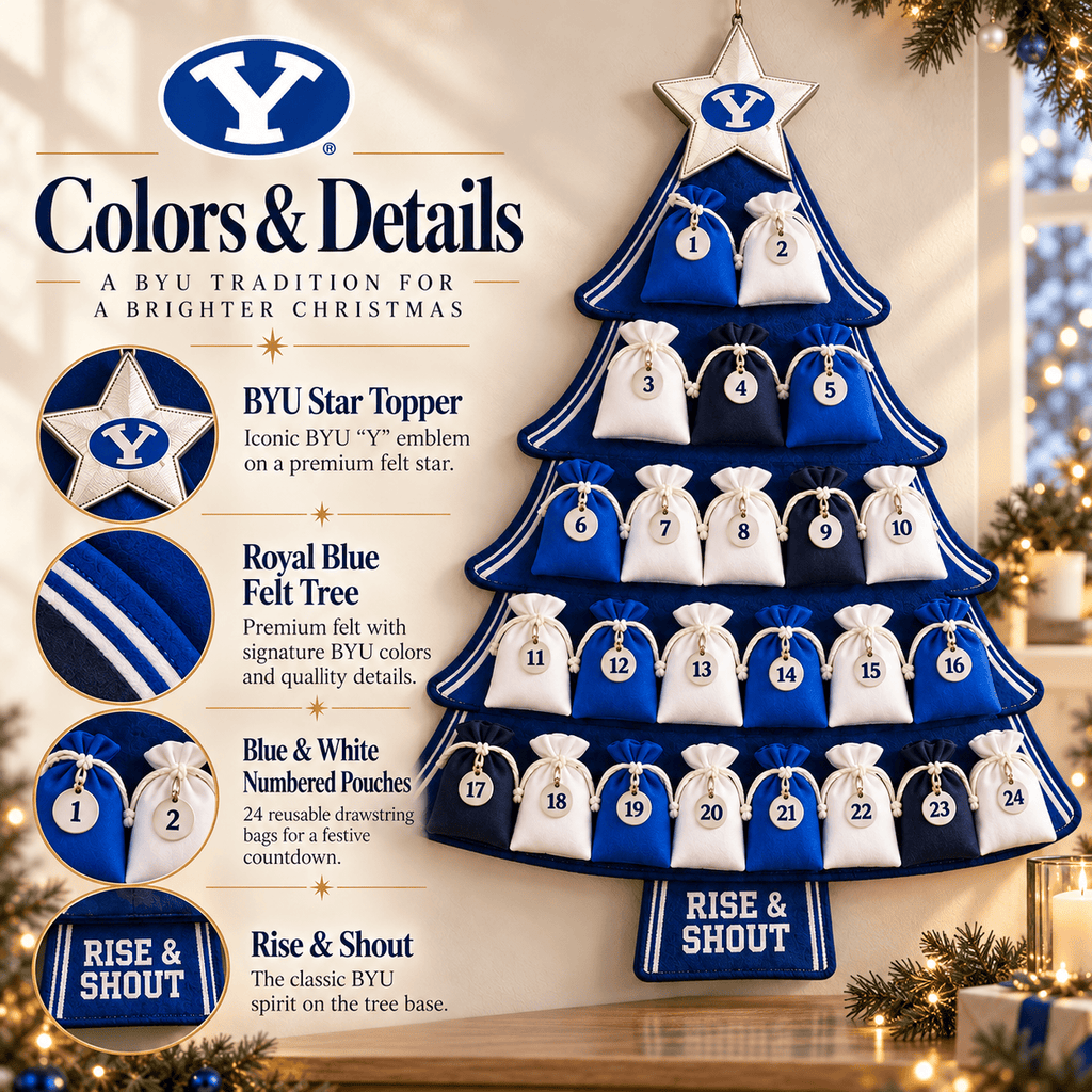 Premium BYU Christmas Tree Countdown Calendar TNSM